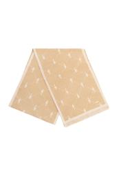 Double-sided beige women's scarf SZADT-0158-82(Z25), view of the folded product on a white background.