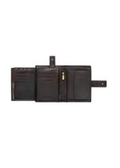 Men's brown leather wallet PORMS-0686-1I(W26), product view inside on white background.
