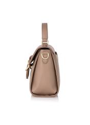 Beige small women's shoulder bag TOREC-0962A-81(Z25) - side view of the product on a white background.