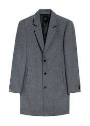 Gray men's coat PLAMT-0006-91(Z25), product visible from the front on a white background.