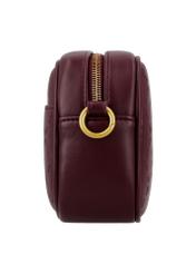 Burgundy small women's handbag TOREC-1285-4P(Z26) - side view of the product, on a white background.