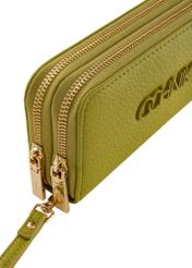 Women's two-compartment lime green wallet POREC-0376-84(W24)-07