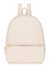 Cream leather women's backpack TORES-0898A-12(W24)-01