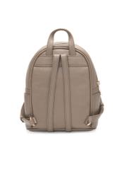 Dark beige leather women's backpack TORES-1089A-1K(W26) - product view from the back, on a white background.