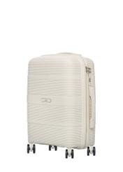 Small suitcase on wheels WALPP-0022-0C-19(W26), diagonal product view on white background.