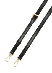 Small black women's handbag TOREC-1163-99(W26), view of the product strap on a white background.