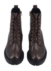 Brown women's ankle boots BUTYD-1192-1H(Z26), front product view on white background.