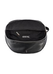 Black women's handbag TOREC-1050-99(Z25), view of the inside of the product on a white background.