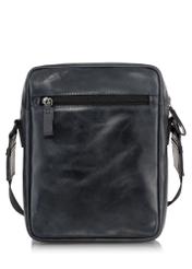 Men's navy blue leather bag TORMS-0104-69(W23)-04