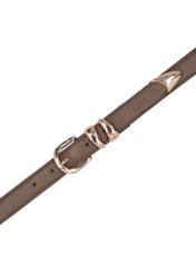 Women's leather belt PASDS-0347-1K(Z26), product view from above on white background.