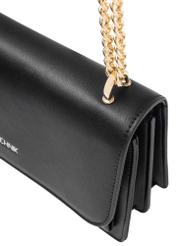 Black women's handbag on a chain TOREC-1100-99(Z25), close-up of a detail on a white background.