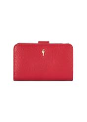 Medium red leather women's wallet PORES-0896G-42(Z25), front product view on white background.