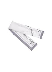 Women's scarf with chain motif SZADT-0229-0P(Z26) - product view from above, on a white background.