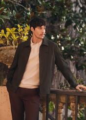 Men's transitional khaki jacket KURMT-0415-8D(W26)