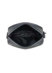 Black men's crossbody bag TORMN-0395-9J(W26) - product view from above, on a white background.