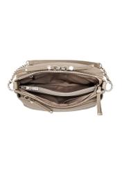 Women's handbag in cool beige color TOREC-1284-1K(Z26), product view from above on a white background.