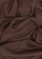 Dark brown women's wool-blend scarf SZADT-0232-1I(Z26), close-up of the material against a white background.
