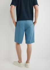 Men's blue shorts SZOMT-0029-7B(W26), back view of the product on the model. Half of the silhouette visible.