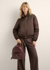 Burgundy women's backpack TOREC-1263-4D(Z26)