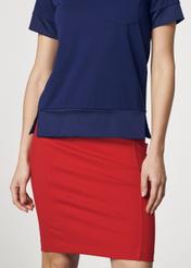 Red pencil skirt SPCDT-0031-42(W21)-01