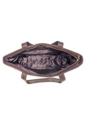 Brown leather women's shopper bag TORES-1255-1I(W26)