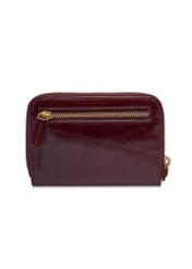 Burgundy small women's wallet PORES-1021-4E(Z26), product view from the back on a light background.