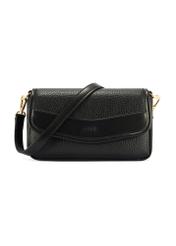 Small black women's handbag TOREC-1163-99(W26), product view from the front on a white background.