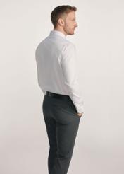White men's shirt KOSMT-0351A-0A(Z26), product view from the back on the model, half of the silhouette visible.