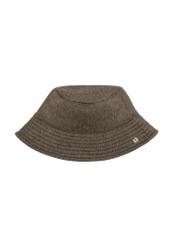 Brown women's wool hat CZADT-0214-89(Z25), front product view on white background.