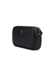 Small black leather women's handbag TORES-1152-99(W26), diagonal product view on a white background.