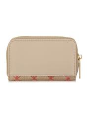 Beige quilted women's wallet POREC-0382-15(W24)-04