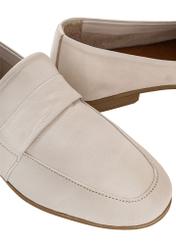 Women's cream leather moccasins BUTYD-1074-12(W24)-06