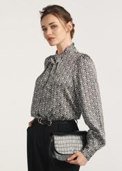 Leather black croco women's handbag TORES-1129E-99(Z25)