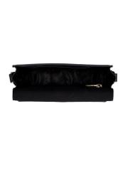 Black leather elegant women's handbag TORES-1356-9I(Z26), product view inside on a light background.
