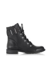 Black boots with buckle for women BUTYD-0841B-99(Z23)-01