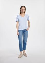 Light blue basic women's t-shirt TSHDT-0120-60(W25)-04