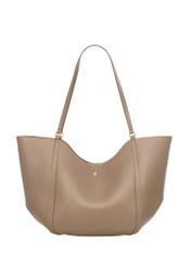 Beige women's shopper bag TOREC-1296-1B (Z26)