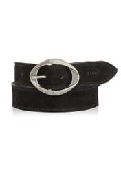 Black Suede Women's Belt PASDS-0318-99(Z24)-01