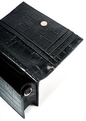 Black leather small croco bag TORES-1133E-99(Z25)