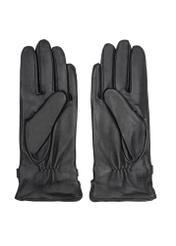 Women's leather gloves with chain REKDS-0101-99(Z25), product view from the back on a white background.