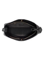 Black shoulder shopper bag TOREC-1366-9I(Z26), product view inside on white background.