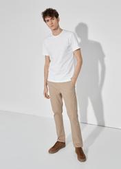 Beige men's chinos SPOMT-0087-24(W24)-02