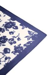 Blue women's floral scarf SZADT-0190-7P(W26), close-up of the product on a white background.