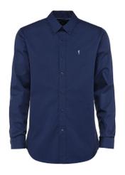 Blue cotton men's shirt KOSMT-0342-61(W25)-01