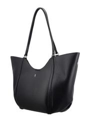 Black women's shopper bag TOREC-1296-9I(Z26), diagonal product view on a white background.