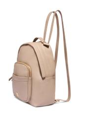 Beige women's backpack TOREC-1253-1B(Z26), diagonal product view on a white background.