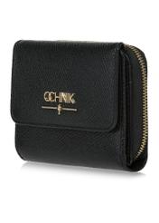 Black small leather women's wallet PORES-0932-99(Z24)