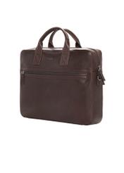 Brown leather men's bag TORMS-0459-1H(Z26), diagonal product view on white background.