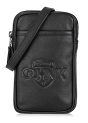 Men's embossed leather pouch PORMS-0515A-99(W23)-01