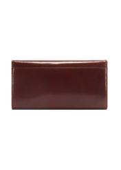 Brown women's wallet PL-125-89(KS), product view from the back on a white background.